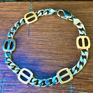 Authentic Paracci 18k Gold and 925 Silver Chain Bracelet